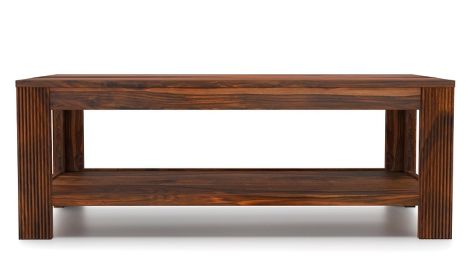 Stripto Coffee Table With Shelves(Teak)